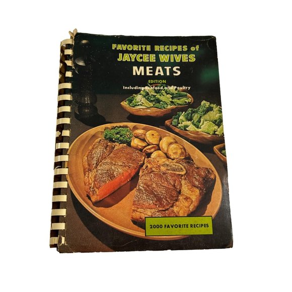 Vintage 1966 Favorite Recipes of Jaycee Wives Meats Cookbook Seafood Poultry - Picture 1 of 9
